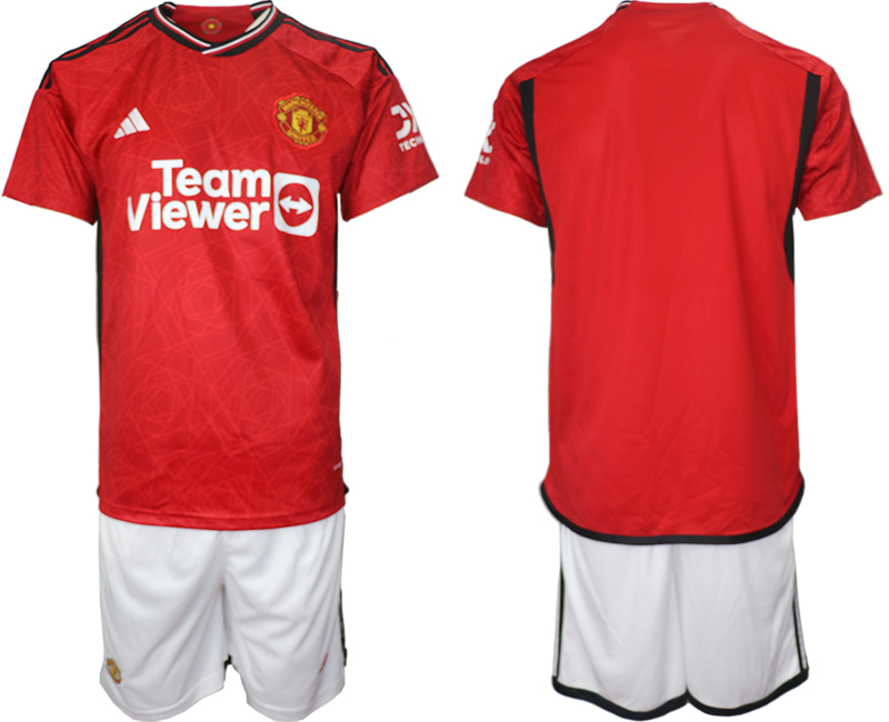 Men 2023-2024 Club Manchester United home blank red Soccer Jersey->manchester city jersey->Soccer Club Jersey